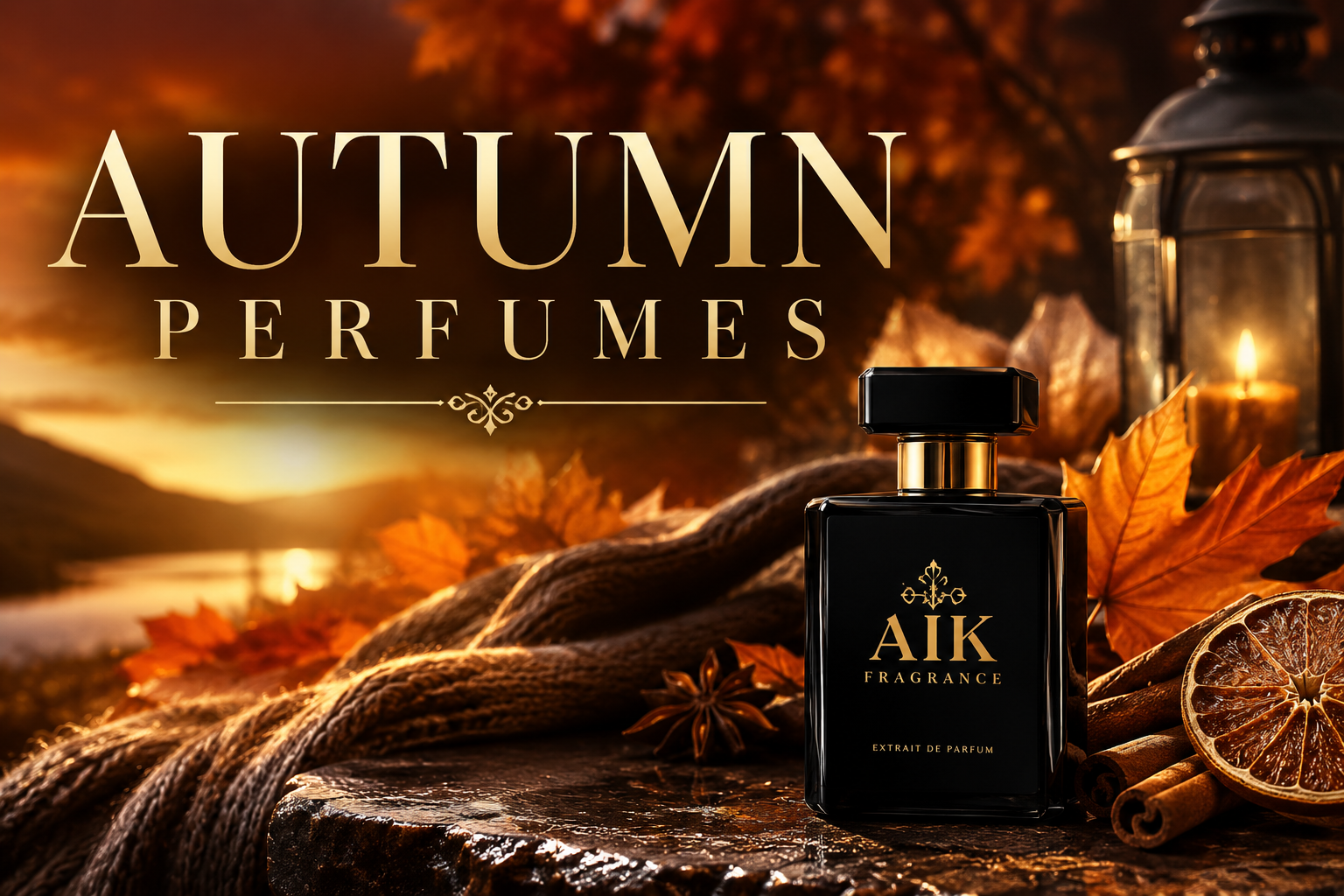 AIK Fragrance autumn perfumes collection with warm woody and spicy fragrances