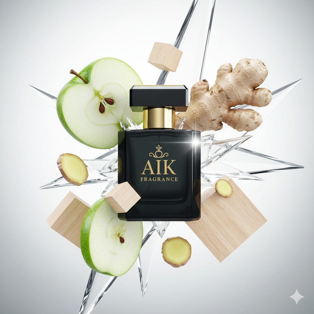AIK Alpha perfume with bergamot ginger sage geranium vetiver and tonka