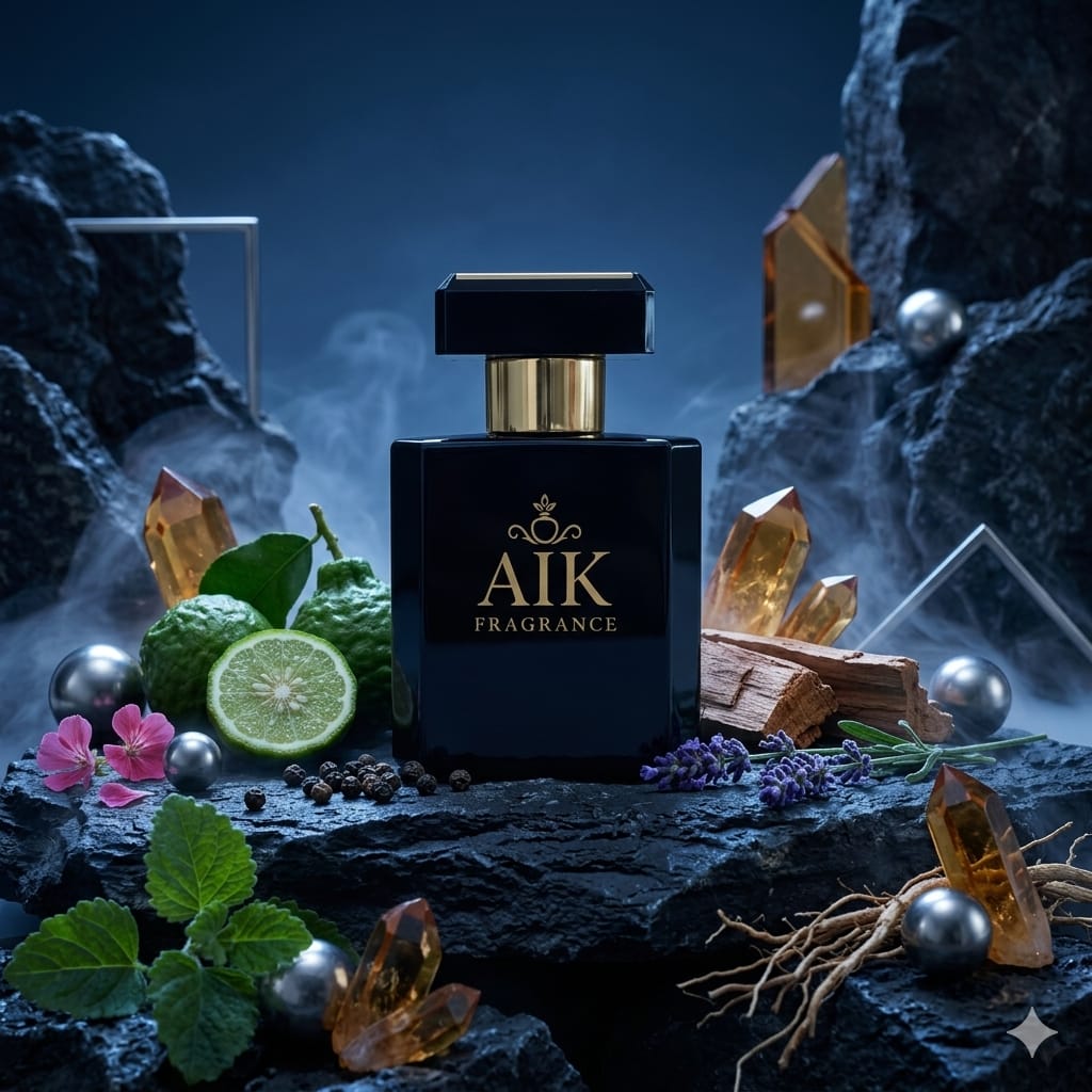 Alpha Instinct perfume with bergamot pepper cedarwood vetiver and amber