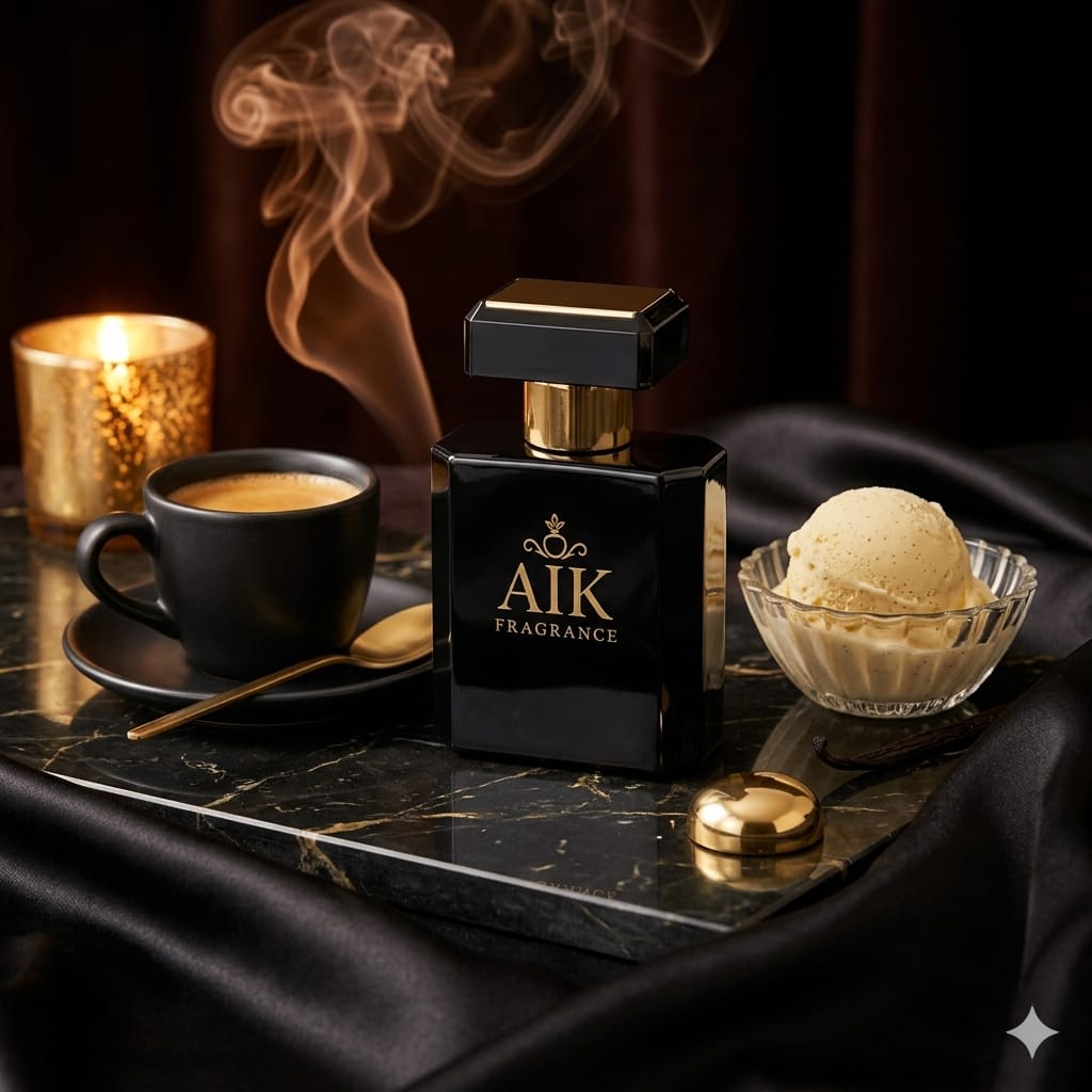 AIK Midnight Bloom sweet coffee vanilla women’s fragrance